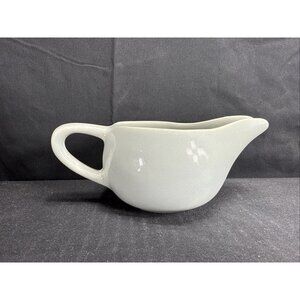 Vintage Pastel Blue Gray Gravy Sauce Boat MCM 6.5” Handle To Spout